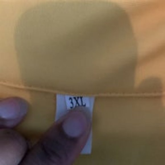 Yellow blazer dress for plus size women - Picture 5 of 6